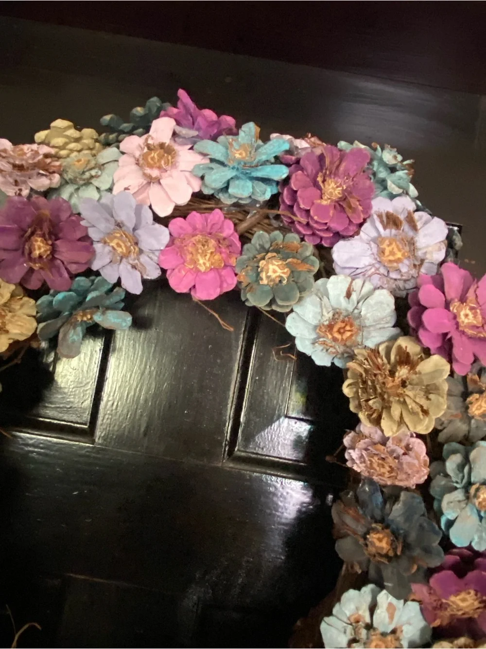 Pastels Floral Pinecone 20” Wreath Handcrafted